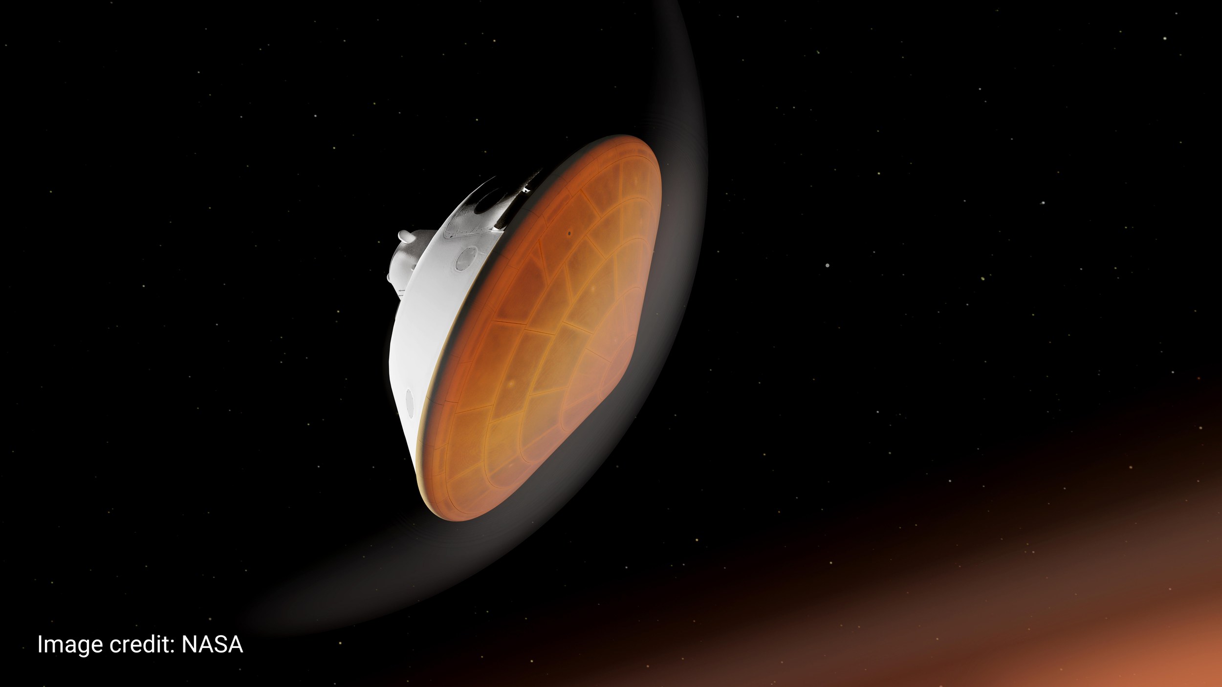 Composite thermal protection structure during reentry