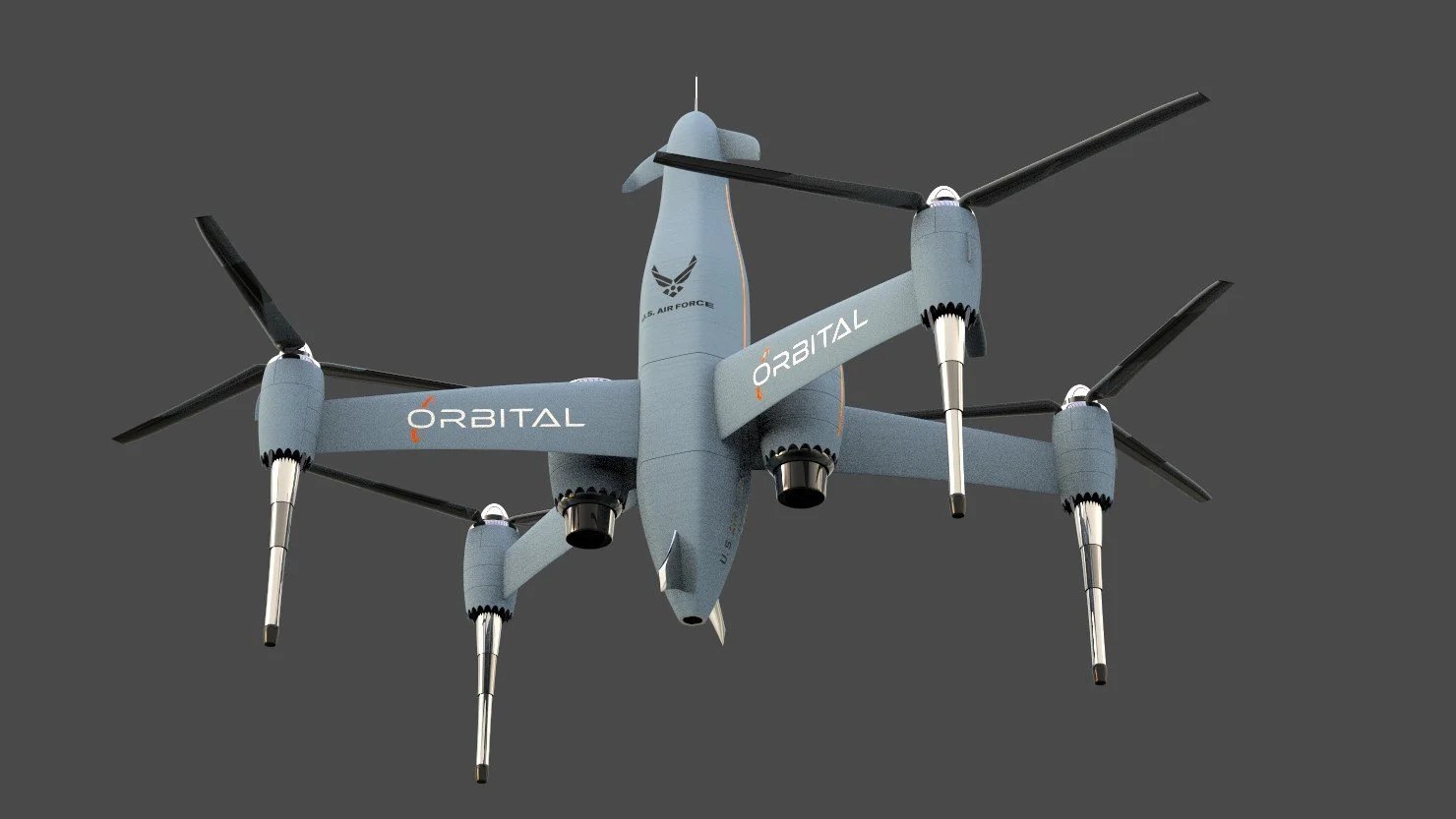 Orbital composite drone airframe